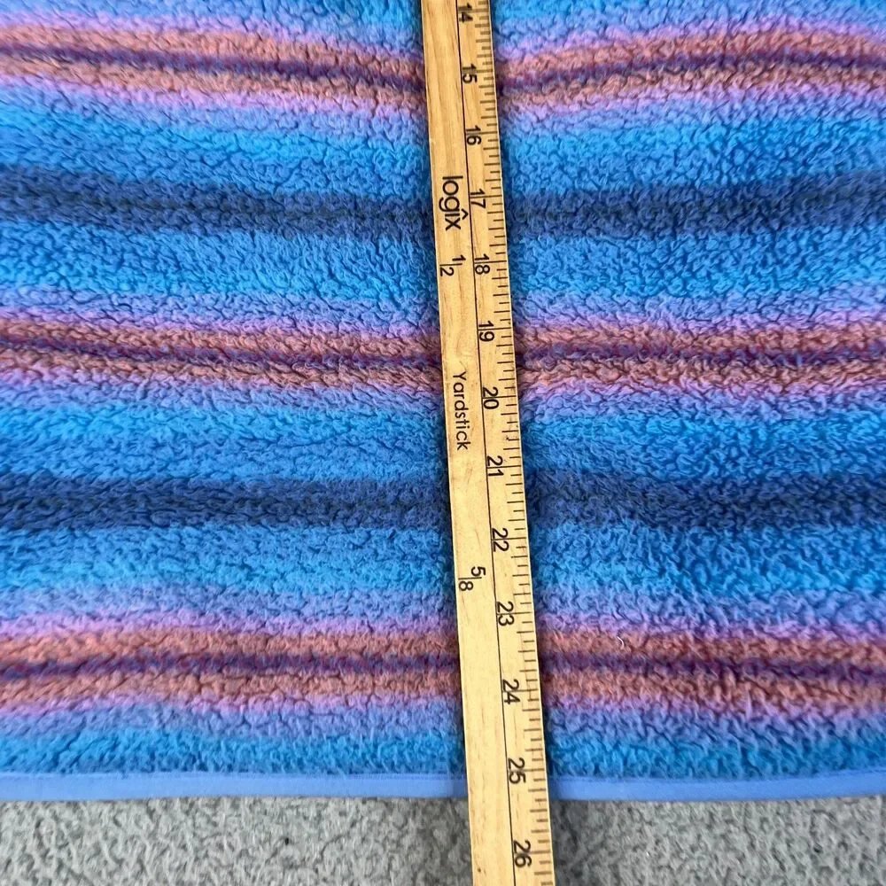 MOCK NECK Pullover Womens Large Blue Billabong Adventure Division Faux Fur